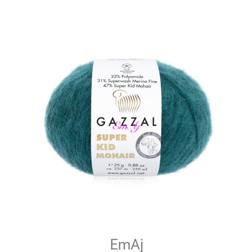 Włóczka Gazzal Super Kid Mohair Gazzal 64425 25g moher merino    