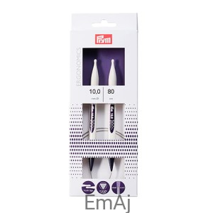 Prym Ergonomics Druty na stalowej żyłce 10,0 mm/80 cm 215813 