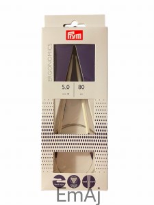Prym Ergonomics Druty na stalowej żyłce 5,0 mm/80 cm 215806