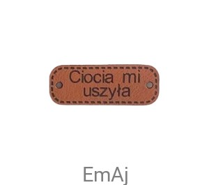Metka Handmade z ekoskóry CIOCIA MI USZYŁA (29)   