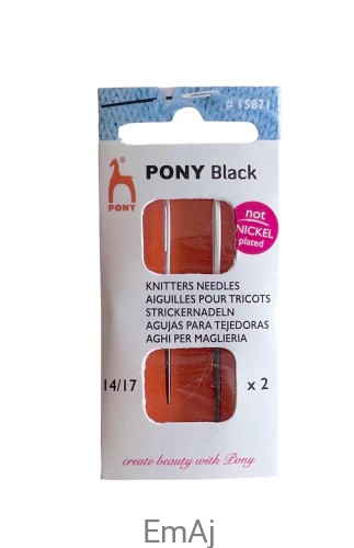 Igły bez niklu dziewiarskie tępe 14/17 Pony 15871