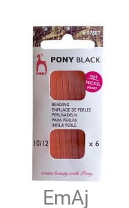 Igły bez niklu do koralików 10/12 Pony 07887