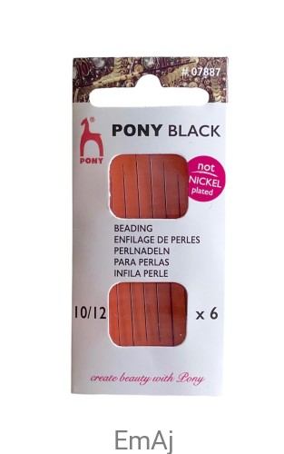 Igły bez niklu do koralików 10/12 Pony 07887