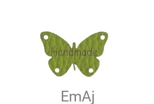 Metka Handmade z ekoskóry MOTYLEK zielony (35)   