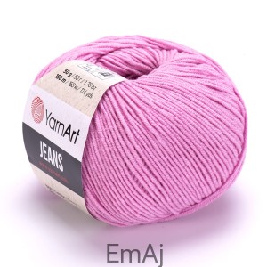 Włóczka YarnArt Jeans 20 CIEMNORÓŻOWY Yarn Art
