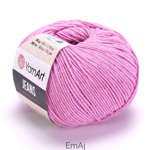 Włóczka YarnArt Jeans 20 CIEMNORÓŻOWY Yarn Art