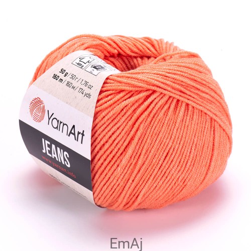 Włóczka YarnArt Jeans 23 POMARAŃCZOWY Yarn Art