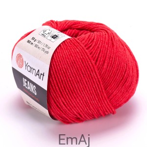 Włóczka YarnArt Jeans 26 CZERWONY Yarn Art