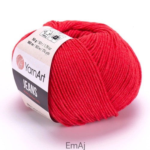 Włóczka YarnArt Jeans 26 CZERWONY Yarn Art