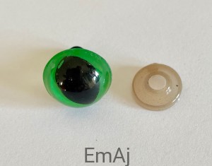 Oczy kocie z zatyczką bezpieczne para 10 mm ZIELONE 
