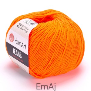Włóczka YarnArt Jeans 77 INTENSYWNY POMARAŃCZOWY Yarn Art                 