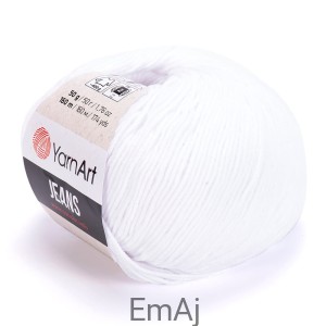 Włóczka YarnArt Jeans 62 ZŁAMANA BIEL Yarn Art             