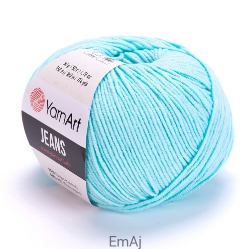 Włóczka YarnArt Jeans 76 NAJJAŚNIEJSZY TURKUS Yarn Art                      