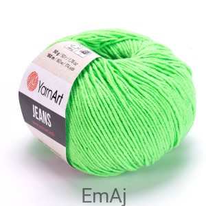 Włóczka YarnArt Jeans 60 INTENSYWNY ZIELONY Yarn Art            