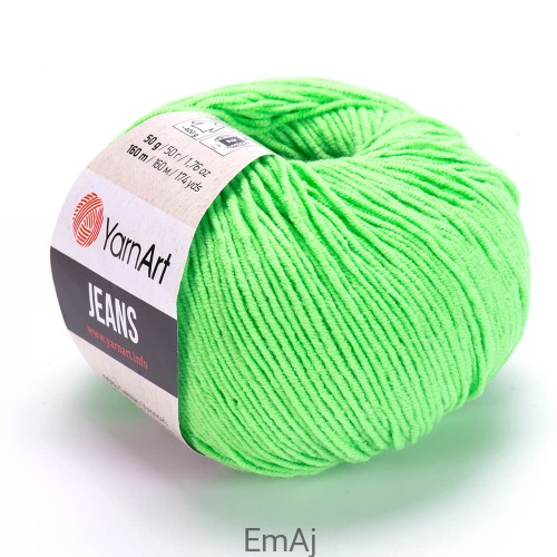 Włóczka YarnArt Jeans 60 INTENSYWNY ZIELONY Yarn Art            
