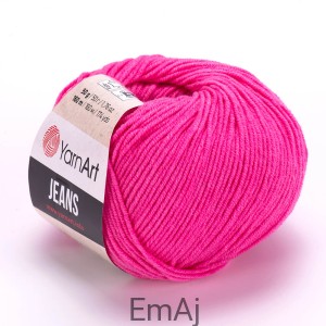Włóczka YarnArt Jeans 42 RÓŻOWY INTENSYWNY Yarn Art   