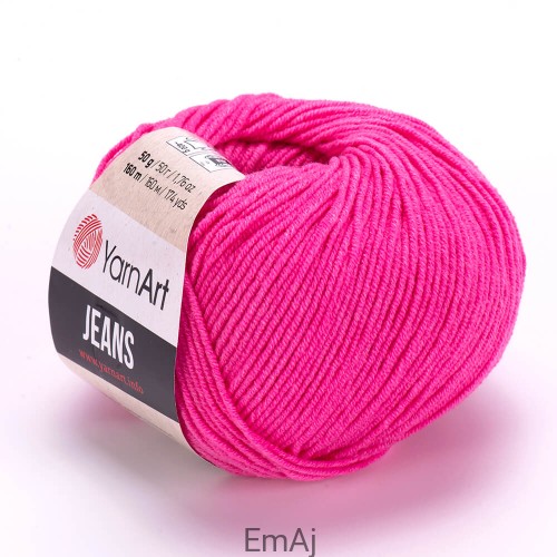 Włóczka YarnArt Jeans 42 RÓŻOWY INTENSYWNY Yarn Art   