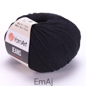 Włóczka YarnArt Jeans 53 CZARNY Yarn Art         