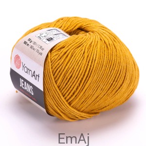 Włóczka YarnArt Jeans 84 MUSZTARDOWY Yarn Art                   