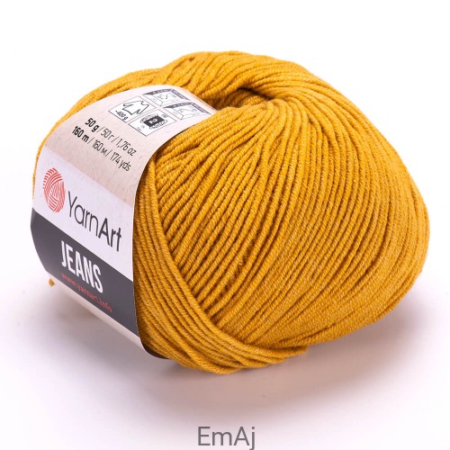 Włóczka YarnArt Jeans 84 MUSZTARDOWY Yarn Art                   