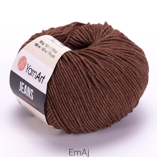 Włóczka YarnArt Jeans 70 BRĄZOWY  Yarn Art                