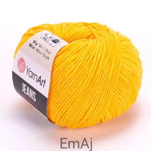 Włóczka YarnArt Jeans 35 ŻÓŁTY Yarn Art   