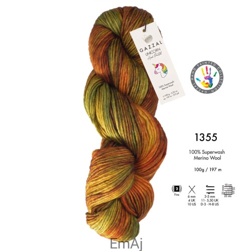 Włóczka Gazzal Unicorn merino 1355