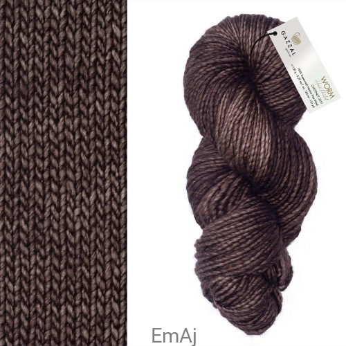 Worm Gazzal Super Fine Merino 100% 3851 Chestnut