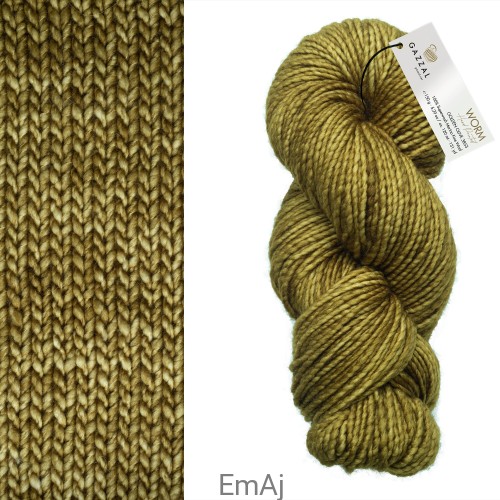 Worm Gazzal Super Fine Merino 100% 3853 Golden Olive