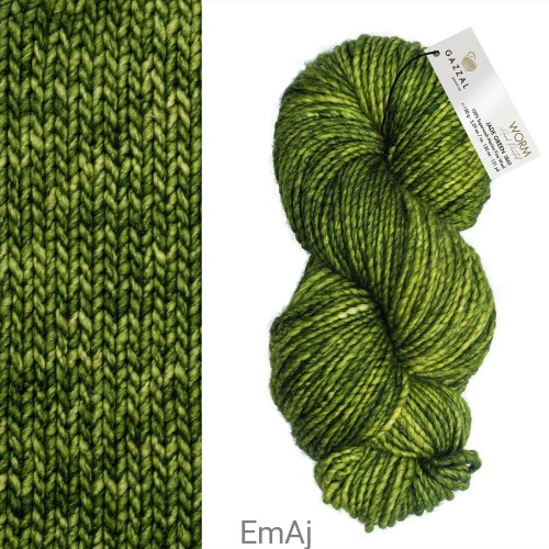 Worm Gazzal Super Fine Merino 100% 3860 Jade Green