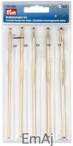 Zestaw szydełek Prym aluminium  2,5-5,0 mm 195 990 