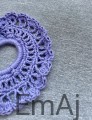 Szydełkowe scrunchie w kolorach natury FIOLET Handmade 